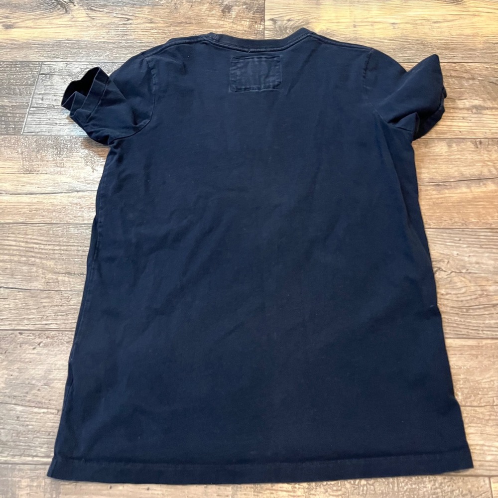 Abercrombie & Fitch Womens Muscle Tee Navy Blue Graphic Logo T-Shirt Size M - Picture 5 of 6